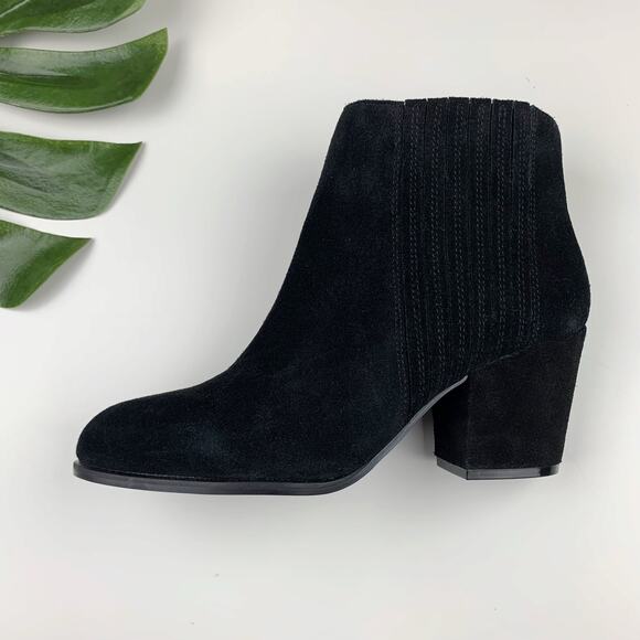 Steven by Steve Madden Harleigh Ankle Boots Black Suede Booties Women's 8.5 - Picture 8 of 11